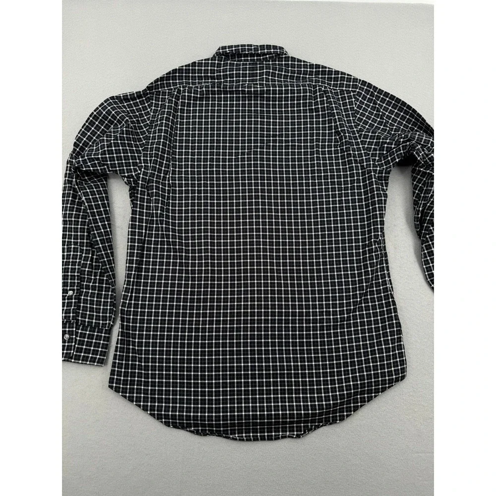 Polo Ralph Lauren Long Sleeve Button Down Shirt Men's M Black Plaid‎ Casual